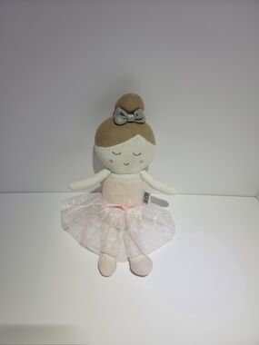 Emma Ballerina Doll in Pink and Cream - Soft Knit Kids Toy